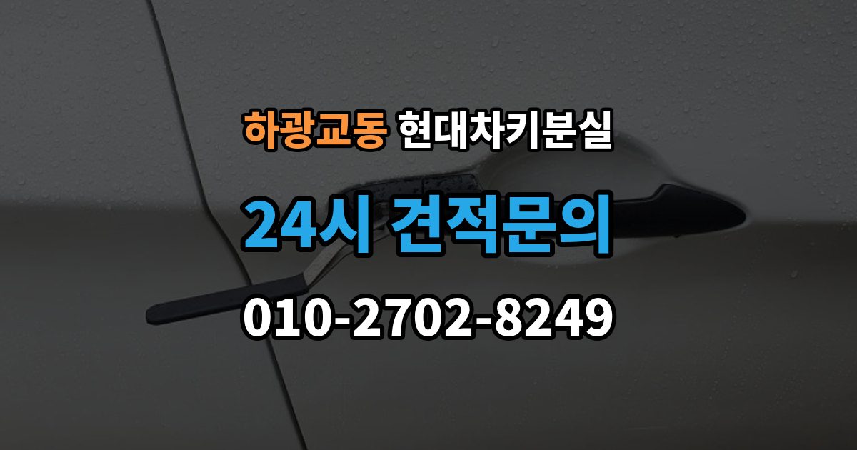 하광교동 현대 차키 분실 스마트키를 차 안에 두고 나온 경우 구분법