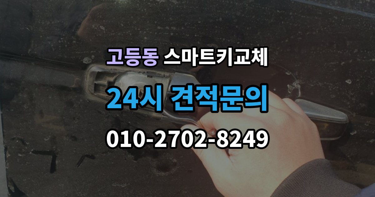 수원시 팔달구 고등동 스마트키 교체 재등록과 단순 복제 차이 알아보기