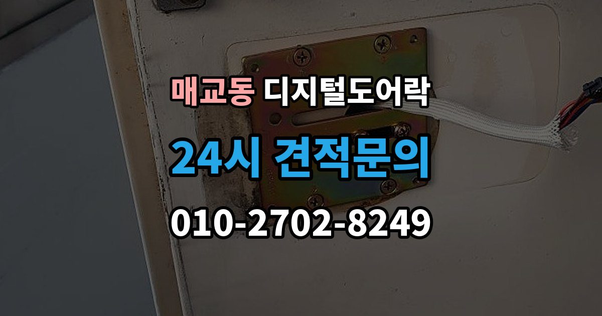 매교동 디지털 도어락 어린이 안전 잠금과 해제 방식 살펴보기