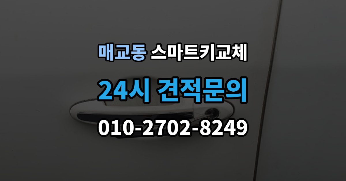 매교동 스마트키 교체 출장 안내 - 마지막으로 넣어둔 장소를 찾는 실전 팁