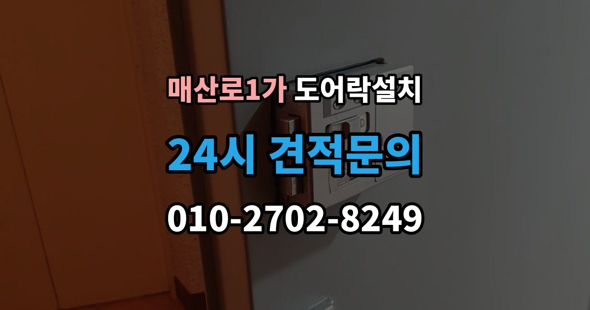 매산로1가 도어락 설치 침입 대응을 고려한 보조 기능 체크포인트