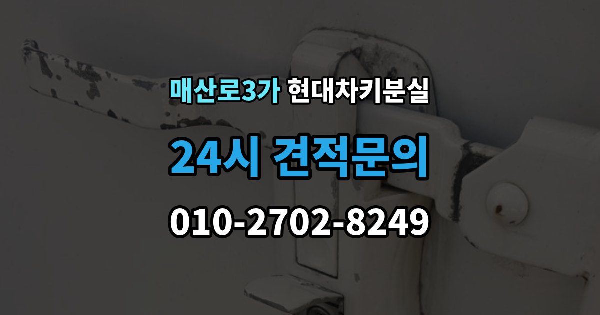 매산로3가 현대 차키 분실 출장 안내 - 긴급 상황에서 연락할 곳과 준비물