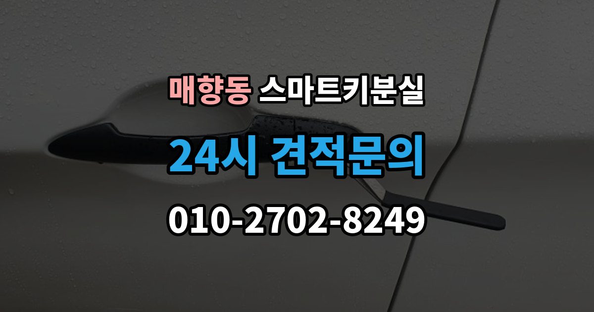 매향동 스마트키 분실 출장 안내 - 문이 안 열릴 때 안전하게 대처하는 법
