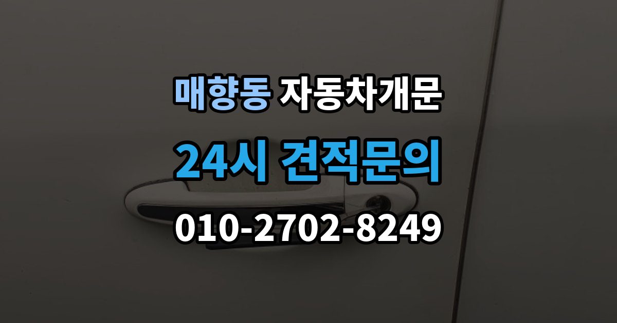 매향동 자동차 문 잠김 겨울철 결빙으로 인한 잠김과 구분하는 법