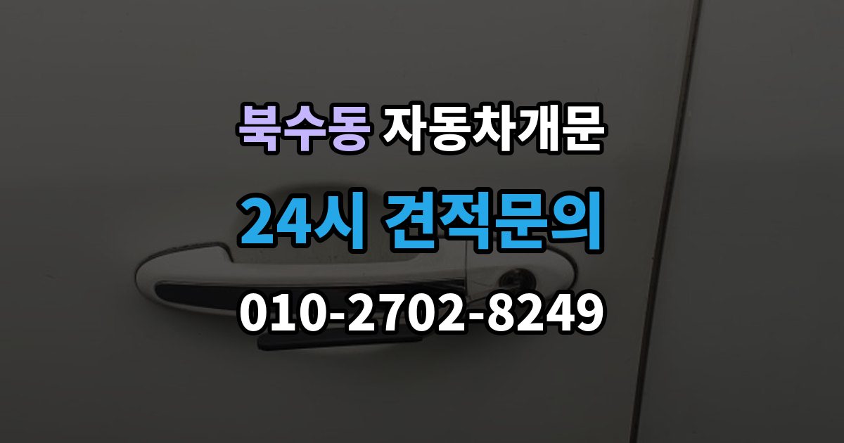 북수동 자동차 문 잠김 리모컨 오작동과 실제 잠김 구분하기