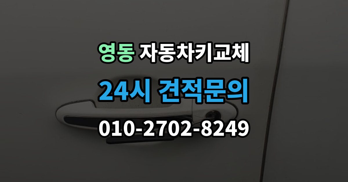 수원시 팔달구 영동 자동차키 교체 보험사와 업체에 물어볼 질문