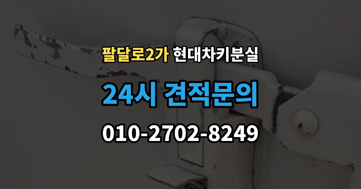 팔달로2가 현대 차키 분실 도어는 열리는데 키가 인식되지 않을 때
