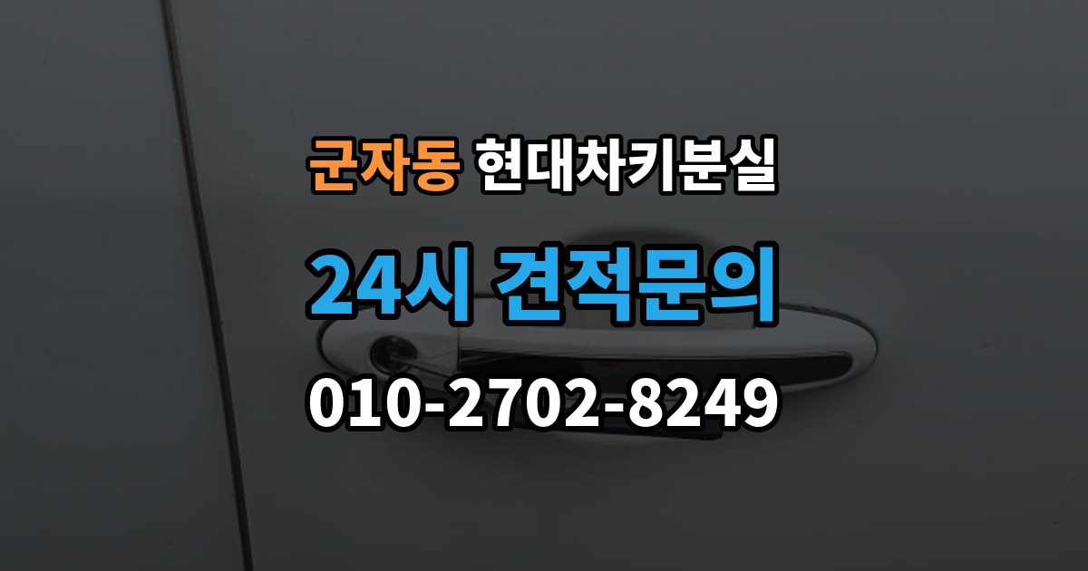 시흥시 군자동 현대 차키 분실 출장 안내 - 문이 잠긴 상태에서 먼저 할 일