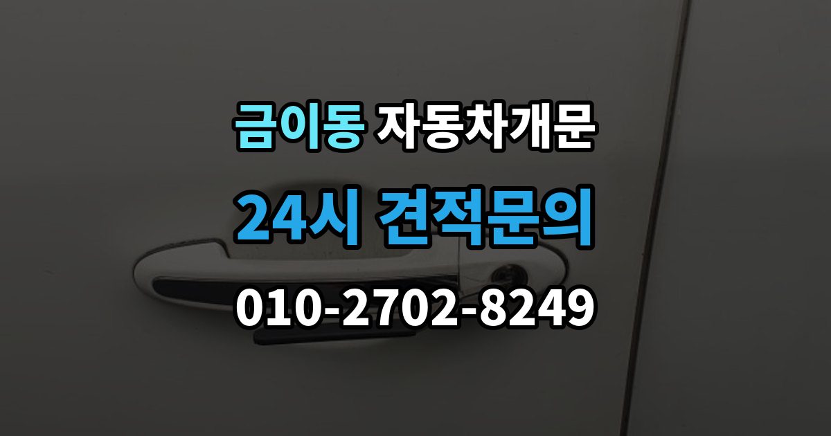금이동 차 문 잠겼을 때 아이나 반려동물이 안에 있을 때 우선순위