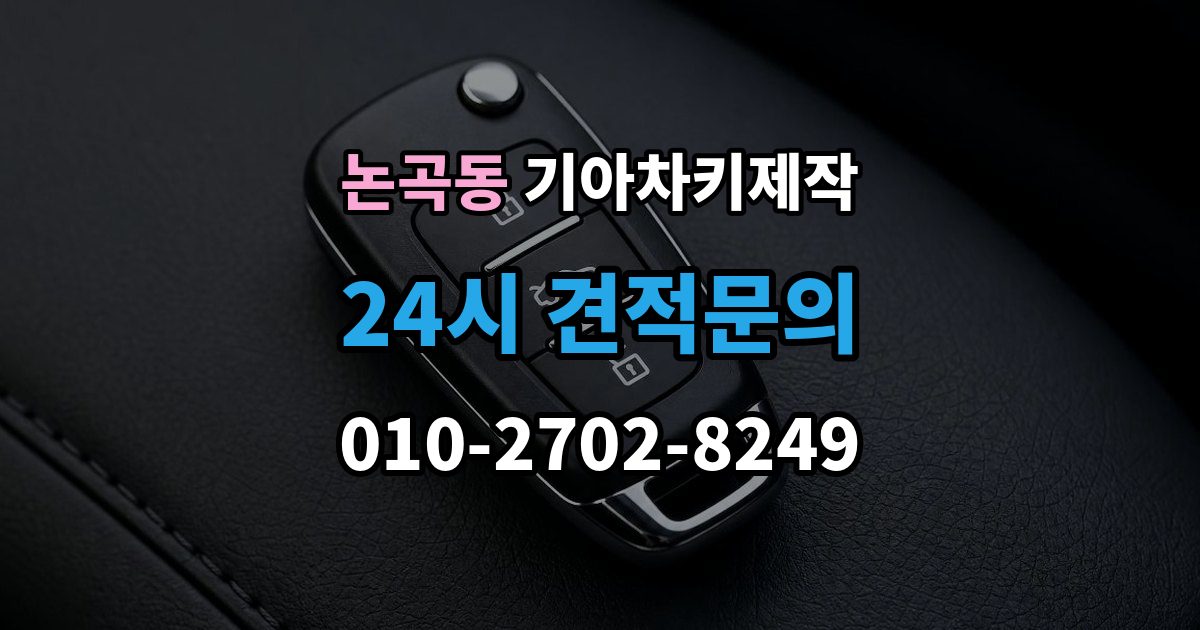 논곡동 기아 차키 제작 출장 안내 - 기아 차종별 키 형태와 기능 차이