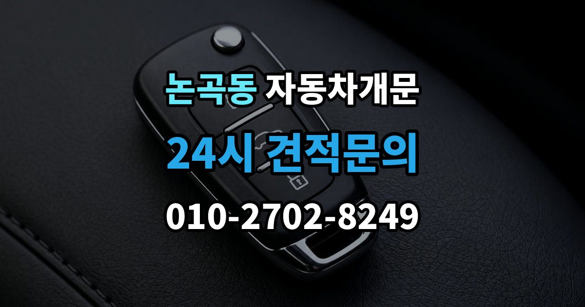 논곡동 자동차 문 잠김 차량 파손 걱정 없이 여는 기준