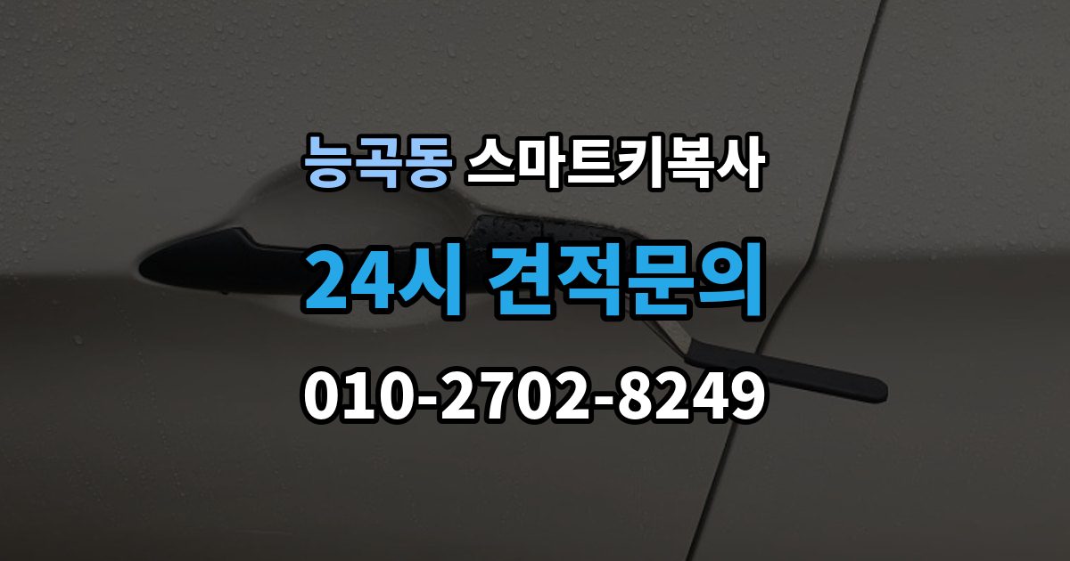 능곡동 스마트키 복사 출장 안내 - 예비키 없는 차량도 가능한지 먼저 보는 기준