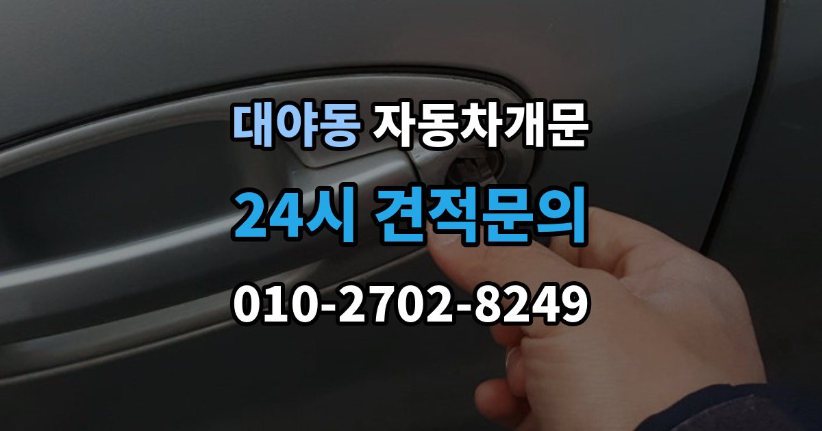 대야동 자동차 문 잠김 긴급출동 서비스와 비교했을 때 차이