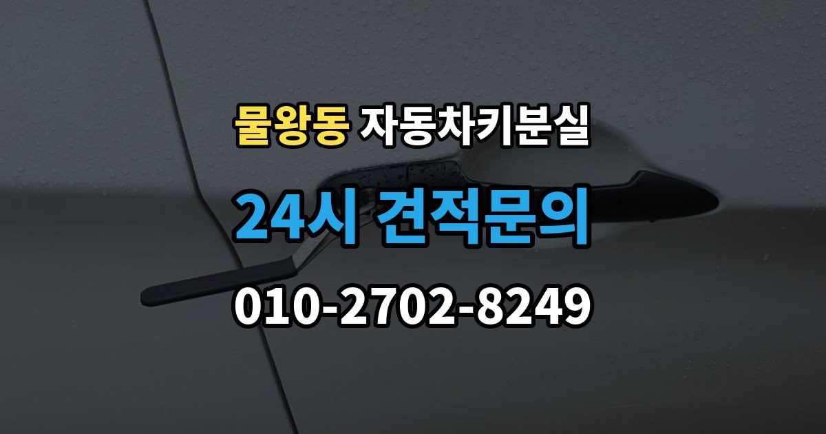 물왕동 자동차키 분실 새 키 제작 전 알아둘 점