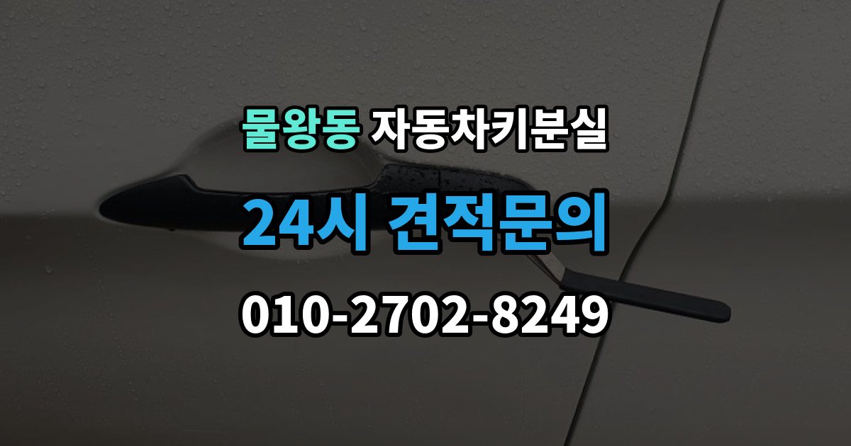 물왕동 차 키 잃어버렸을 때 스마트키와 일반키에 따라 달라지는 대응