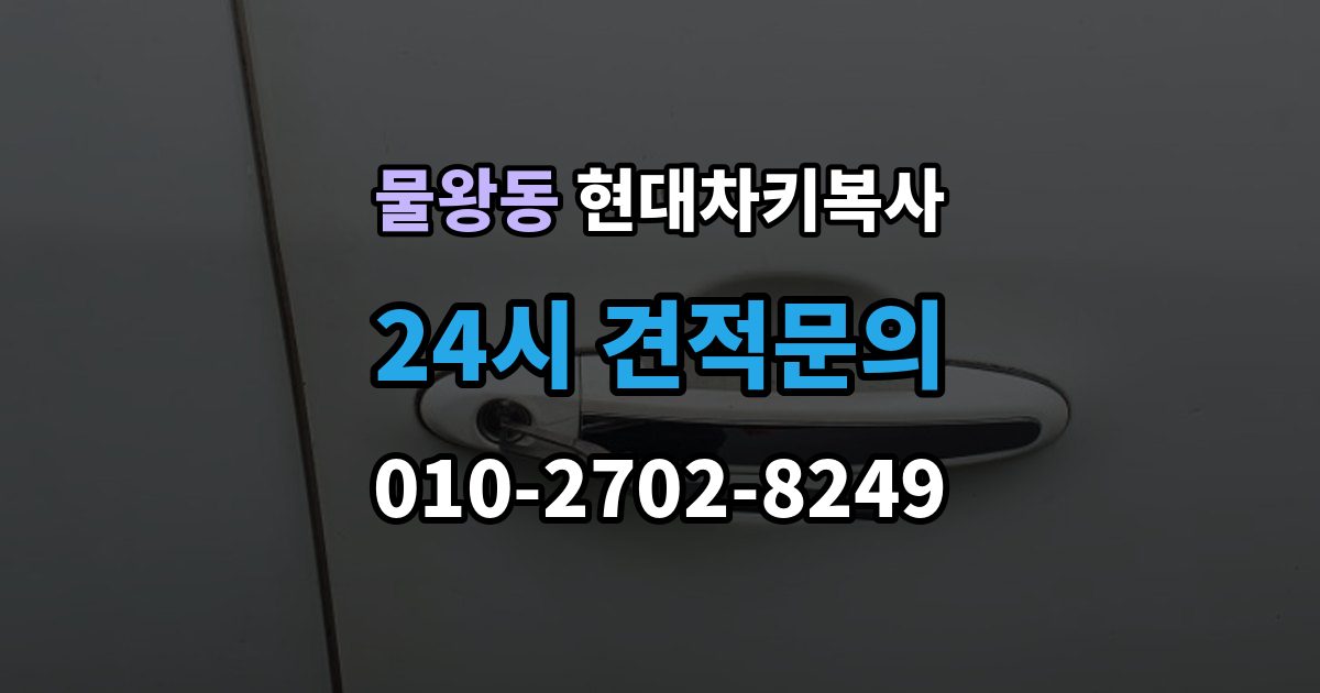 물왕동 현대 차키 복사 출장 안내 - 긴급 출동 전에 알아둘 가능 범위