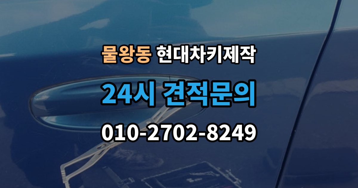 물왕동 현대 차키 제작 차량 잠금 상황에서 먼저 확인할 점
