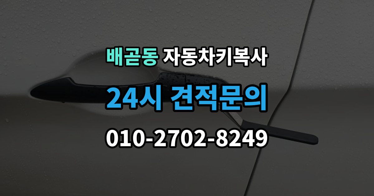 배곧동 자동차키 복사 분실 후 대체키가 필요한 순간의 대응