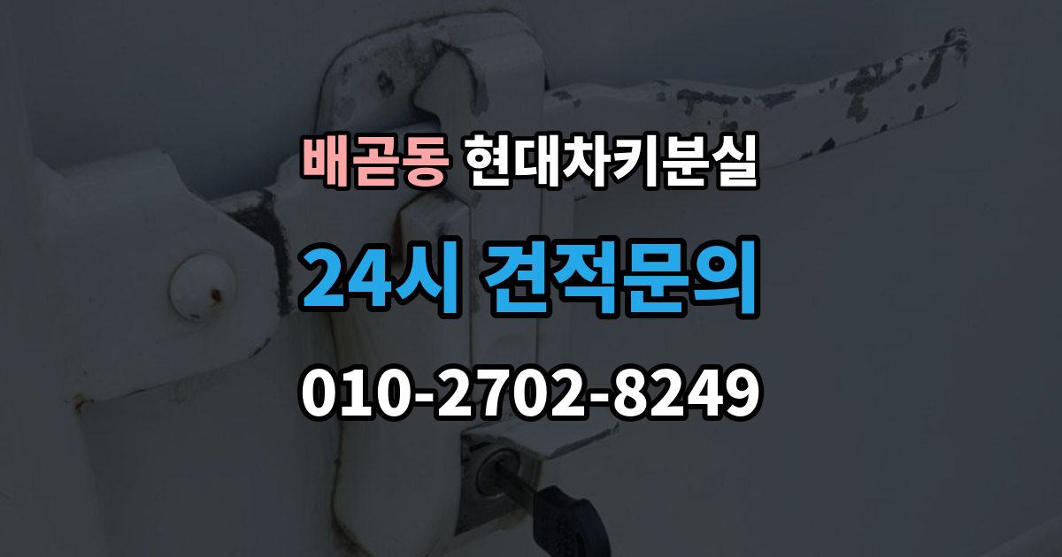 배곧동 현대 차키 분실 도어락은 반응하는데 원격 기능이 안 될 때