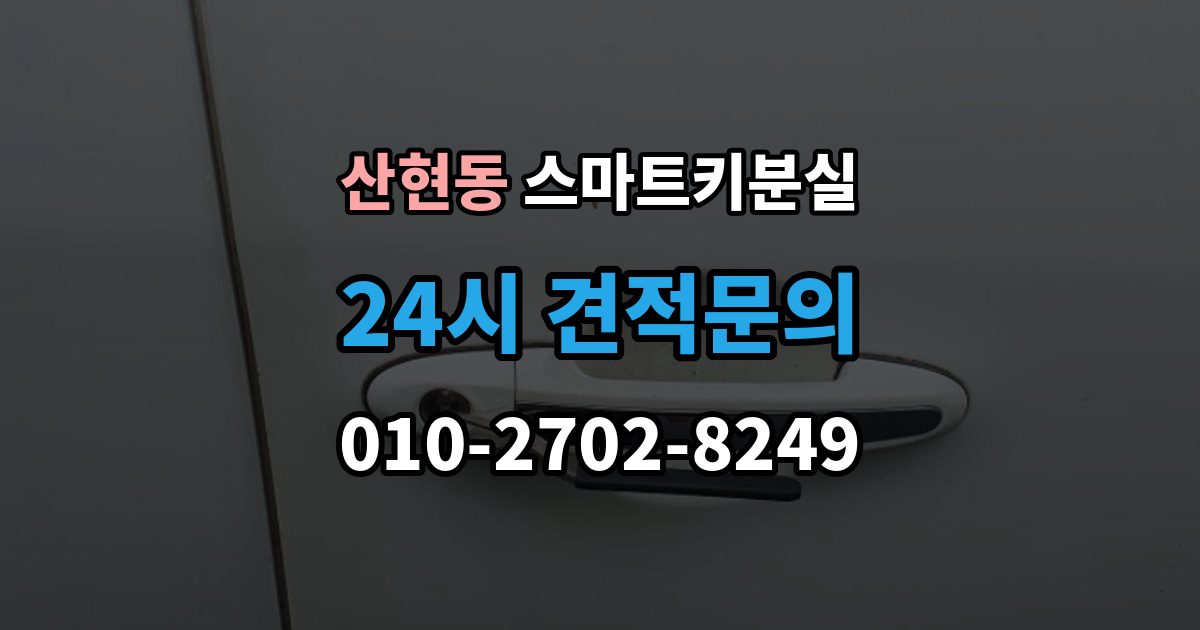 산현동 스마트키 분실 원거리에서 놓쳤을 때 회수 경로 찾기