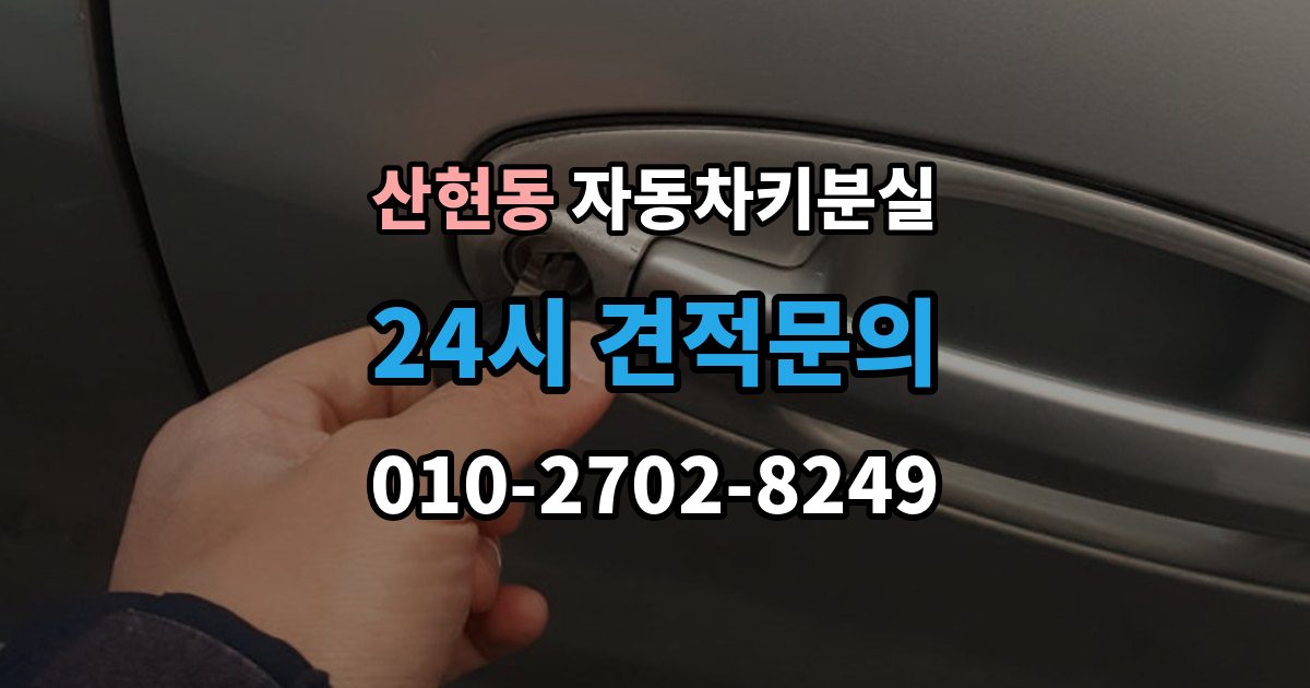 산현동 차 키 잃어버렸을 때 지갑과 같이 잃어버렸을 때 처리 순서