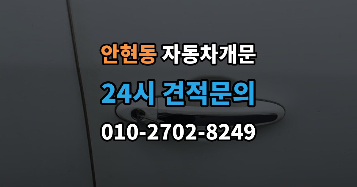 시흥시 안현동 자동차 문 잠김 잠금 상태를 스스로 점검하는 방법