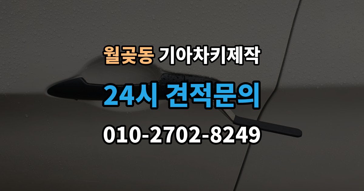 월곶동 기아 차키 제작 출장 안내 - 키 종류별 사용 방식과 관리 요령