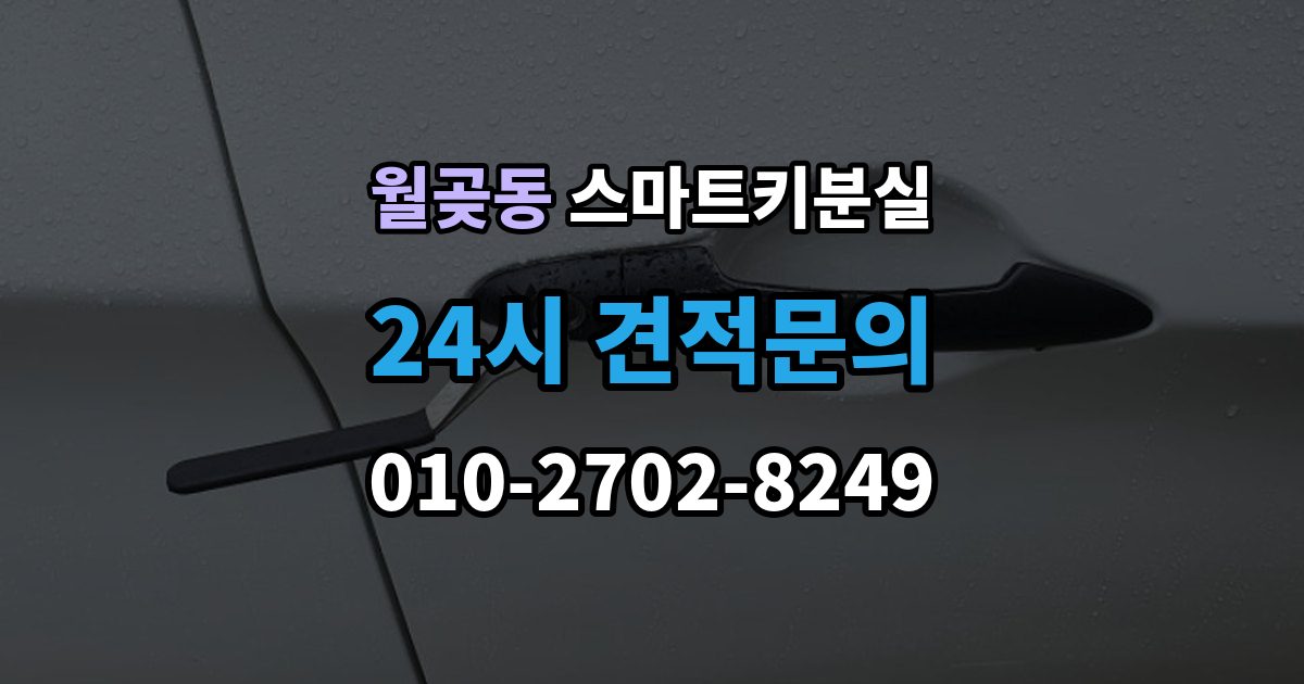 월곶동 스마트키 분실 출장 안내 - 예비키가 없을 때 우선 살펴볼 대처법