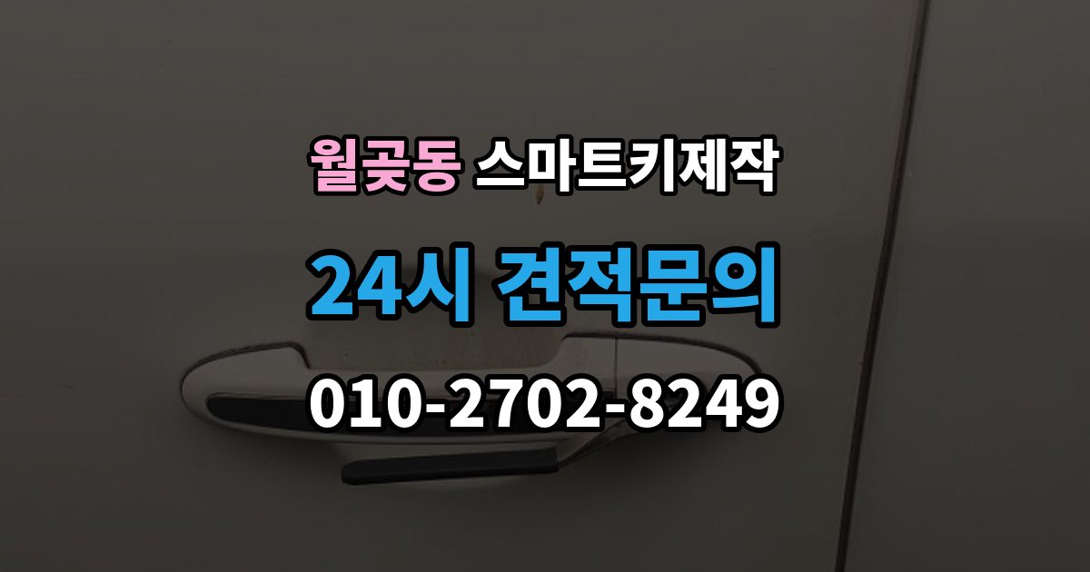 월곶동 스마트키 제작 등록 과정에서 자주 막히는 원인들