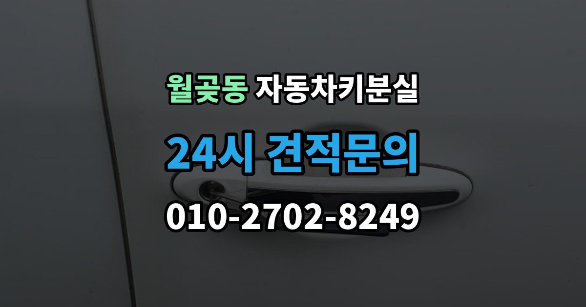 월곶동 자동차키 분실 긴급 복구와 일반 제작의 차이