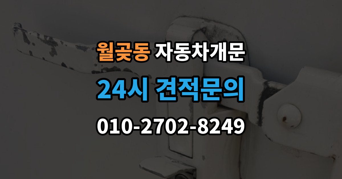 월곶동 차 문 잠겼을 때 아이나 반려동물이 안에 있을 때 우선순위