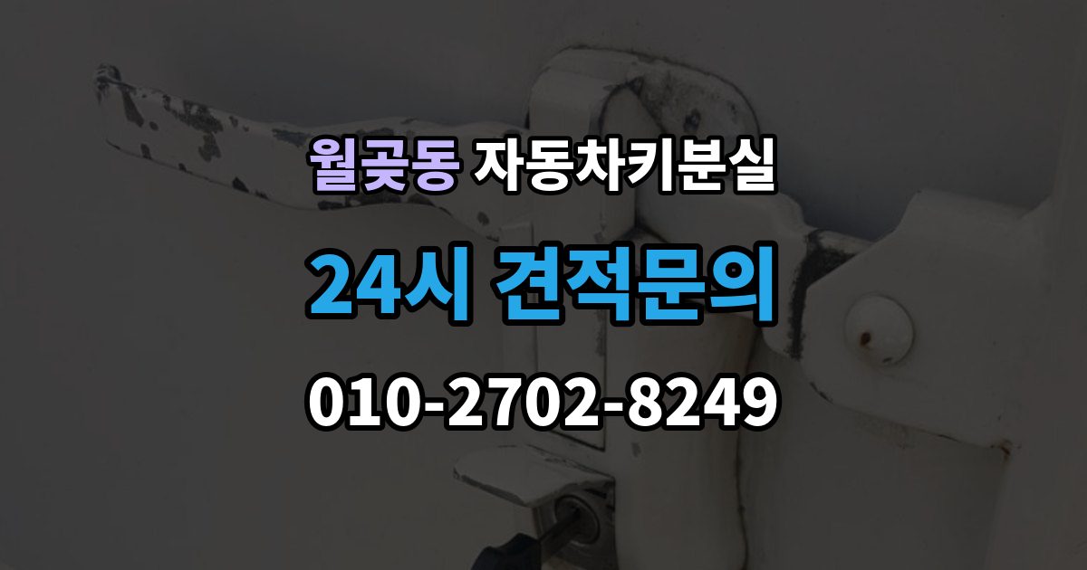월곶동 차 키 잃어버렸을 때 출장 기사 도착까지 기다리는 요령