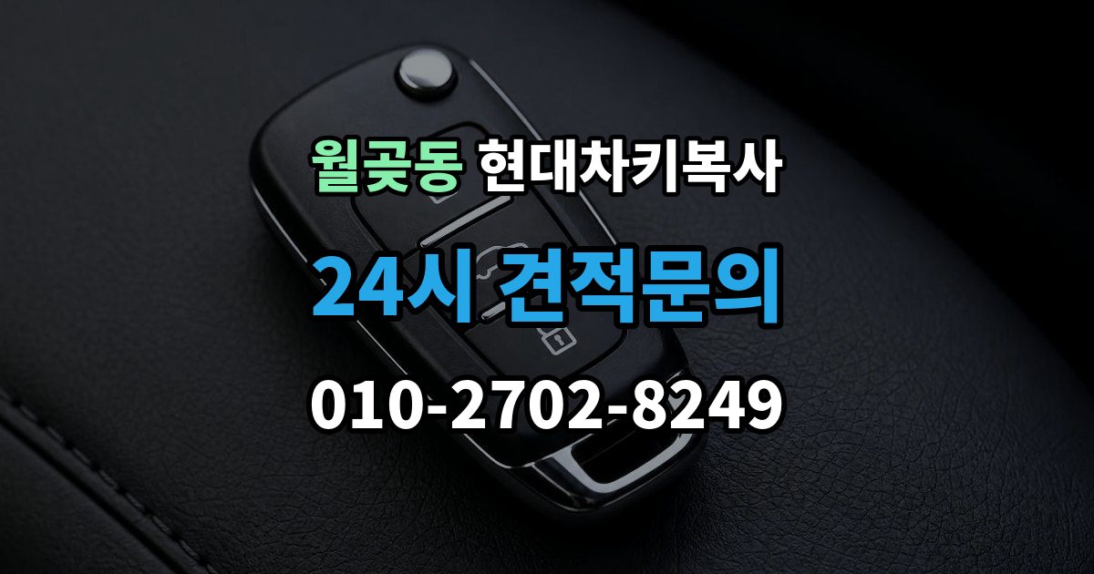 월곶동 현대 차키 복사 출장 안내 - 현장 방문으로 가능한 상황과 제한