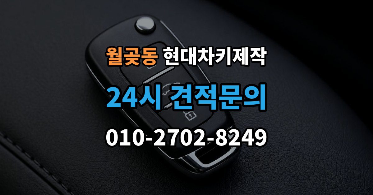 월곶동 현대 차키 제작 완료 뒤 문열림 버튼 반응 확인 포인트