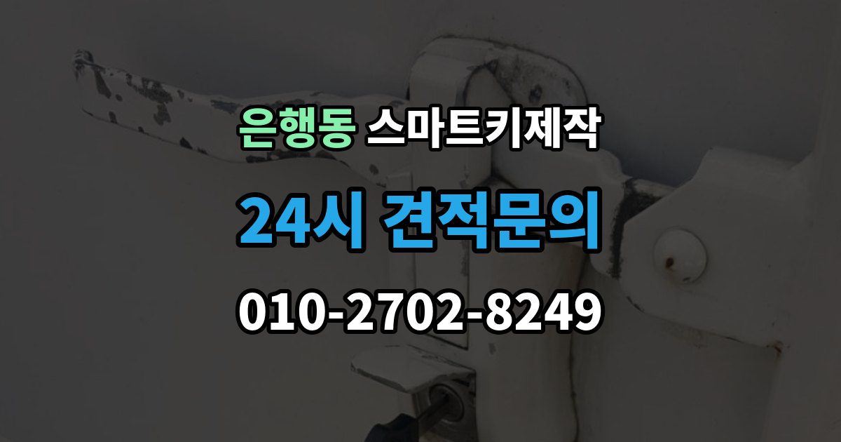 시흥시 은행동 스마트키 제작 주차장 방문 서비스로 가능한 작업과 한계