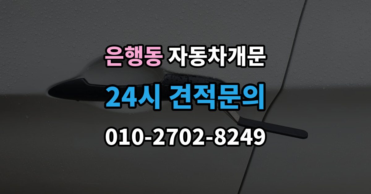 시흥시 은행동 차 문 잠겼을 때 잠금 해제 후 재발생 방지하는 습관