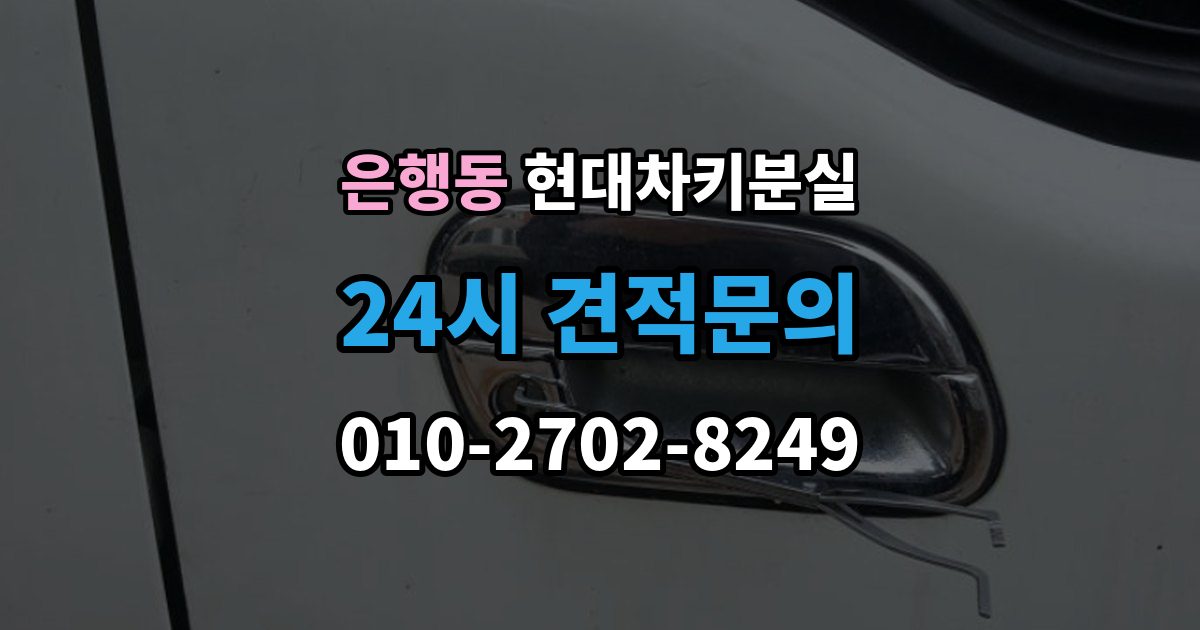 시흥시 은행동 현대 차키 분실 출장 안내 - 디지털키 연동 모델과 확인 범위 정리
