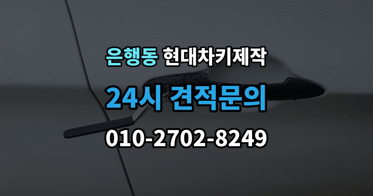 시흥시 은행동 현대 차키 제작 키 번호가 필요한 상황과 확인법