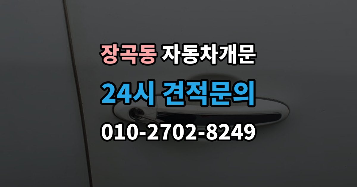 장곡동 자동차 문 잠김 문 열림 후 재잠김을 막는 점검 포인트