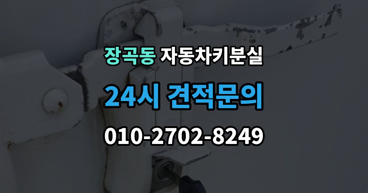 장곡동 자동차키 분실 무리하게 열면 안 되는 이유