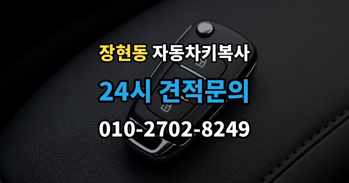 시흥시 장현동 자동차키 복사 출장 안내 - 문 잠금 해제와 시동용 키 구분 정리