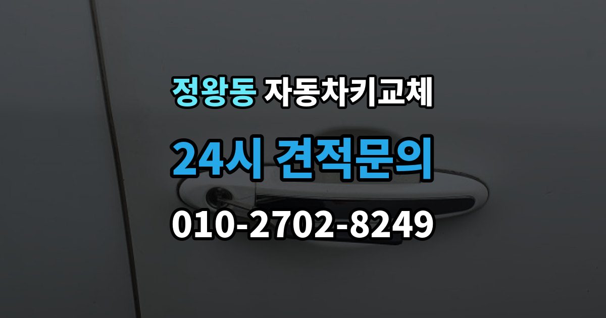 정왕동 자동차키 교체 예비키가 없을 때의 선택지