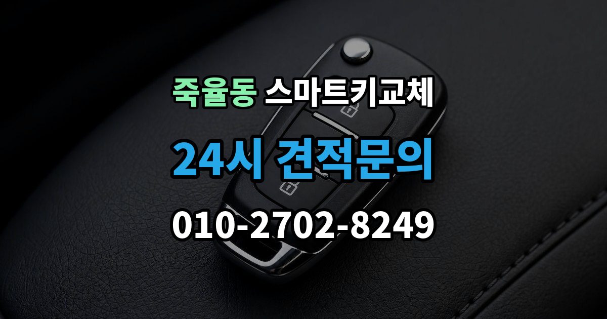 죽율동 스마트키 교체 출장 안내 - 차량 인수 시 키와 등록 정보 함께 확인하기
