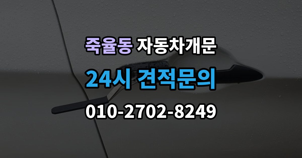 죽율동 자동차 문 잠김 차량 내부에 사람이 있을 때 우선 조치