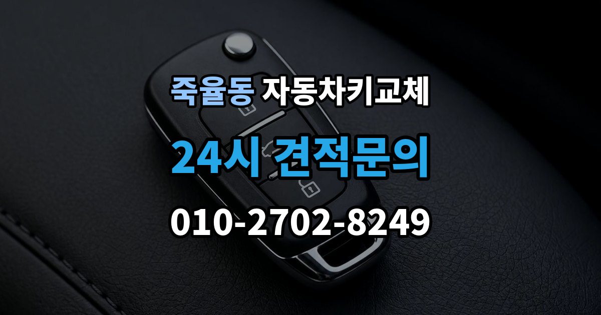 죽율동 자동차키 교체 현장 출동을 부를 때 확인사항