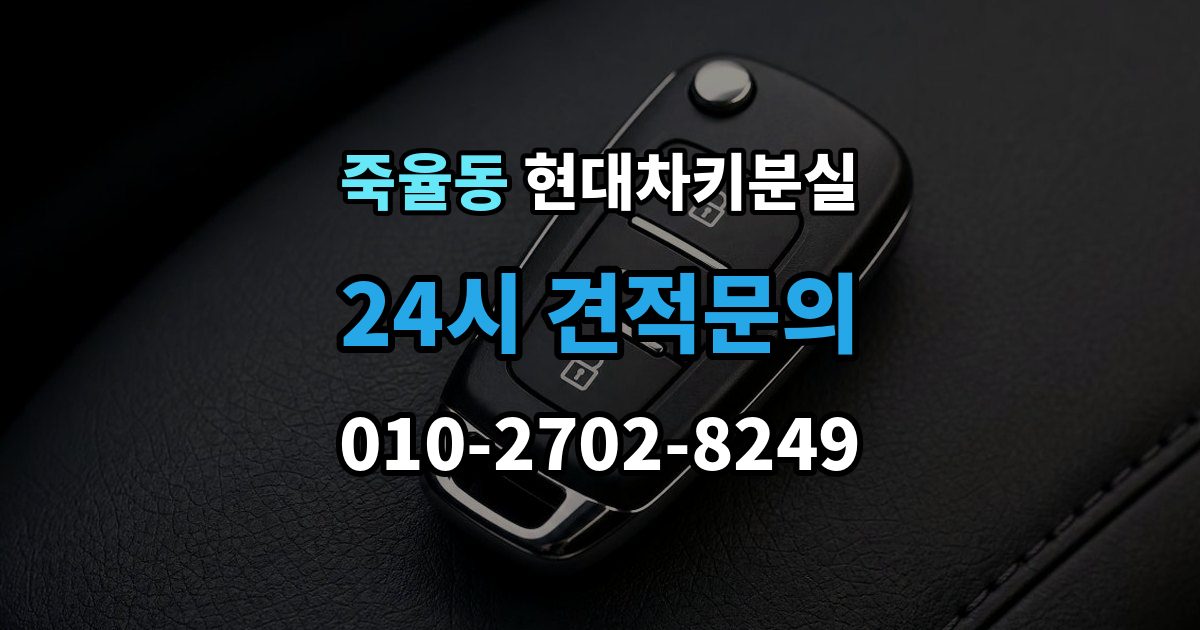 죽율동 현대 차키 분실 긴급 상황에서 연락할 곳과 준비물