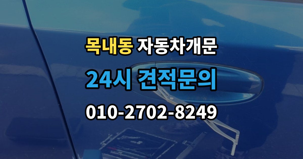 목내동 차 문 잠겼을 때 출장 안내 - 아이나 반려동물이 안에 있을 때 우선순위