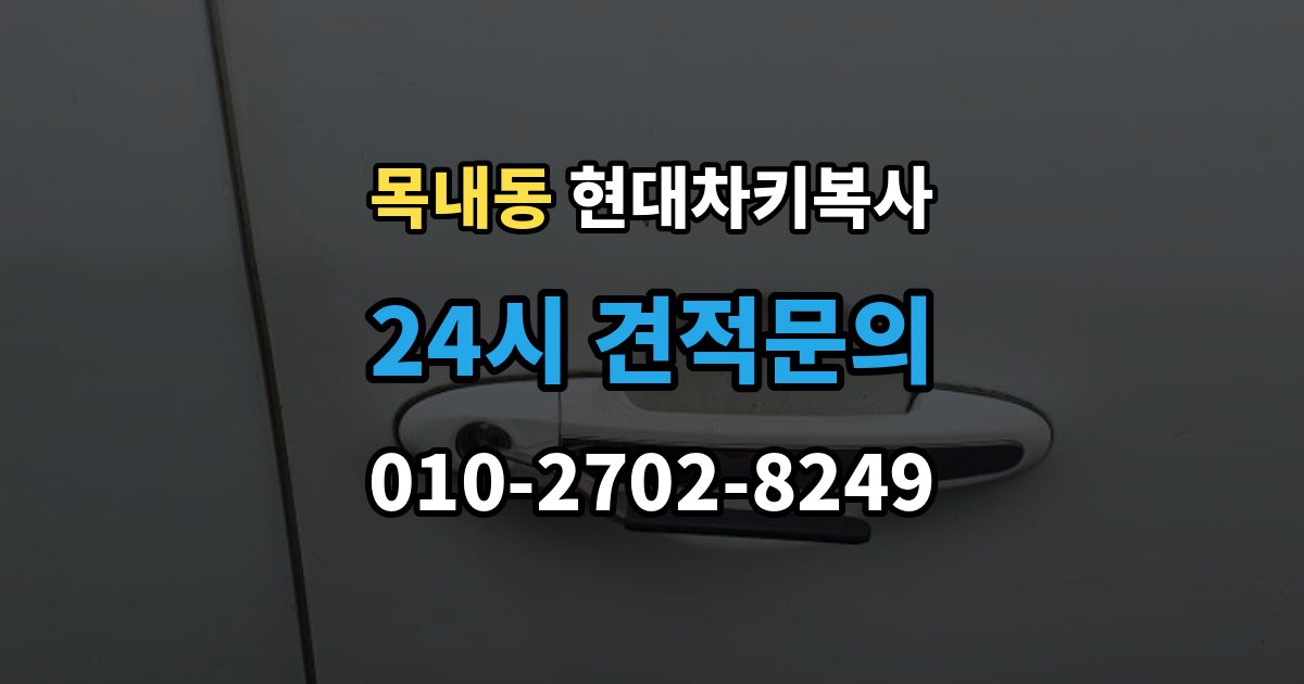 목내동 현대 차키 복사 출장 안내 - 현대 차량 키 종류별 호환성 체크