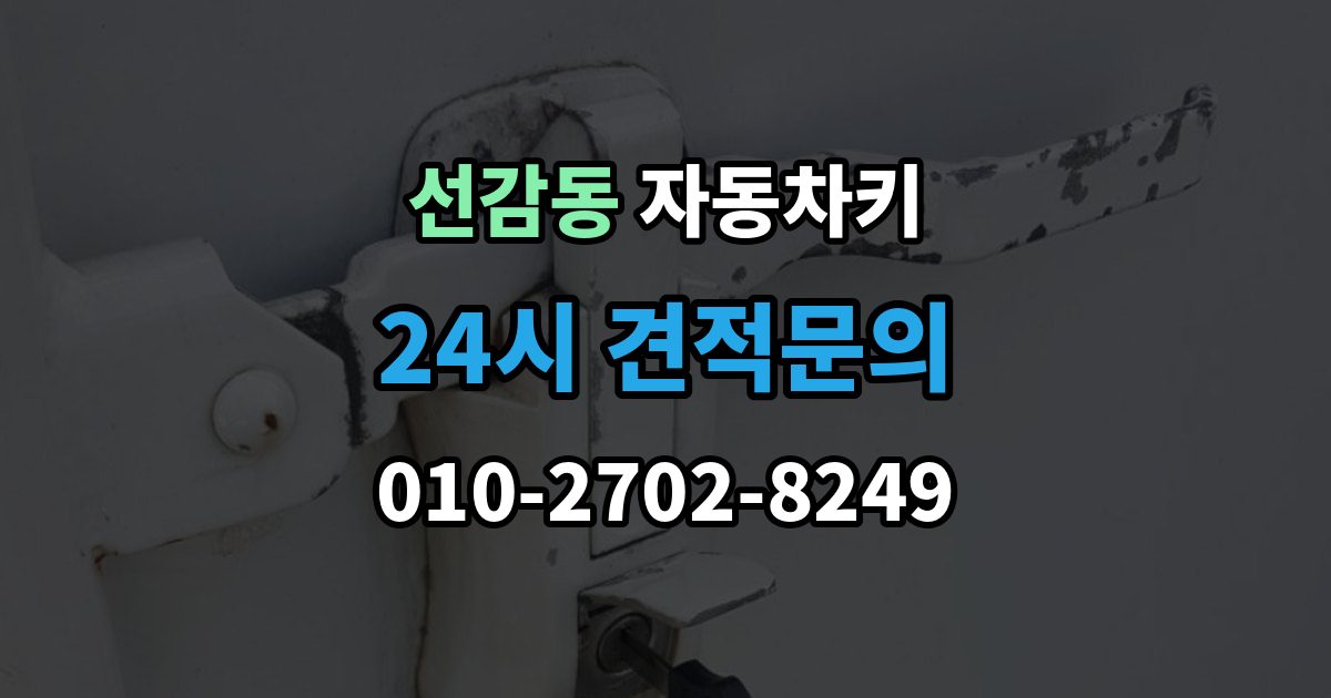선감동 자동차키 차종별 종류와 사용 방식 비교