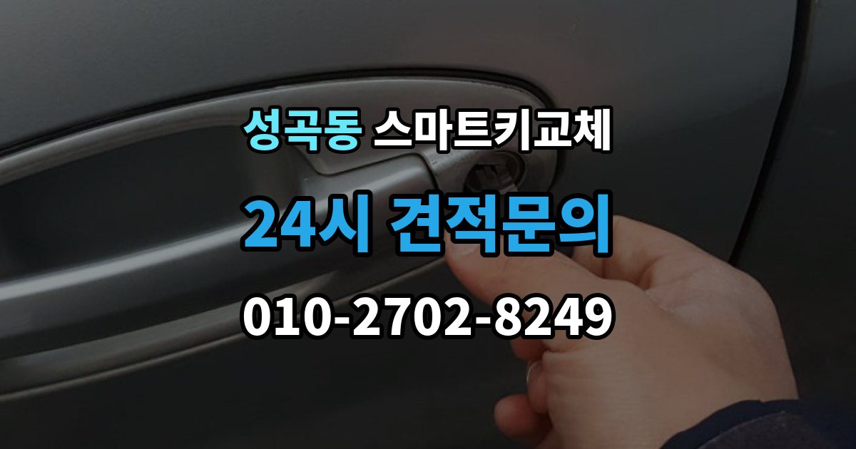 안산시 단원구 성곡동 스마트키 교체 잠금 해제 전에 알아둘 안전 수칙